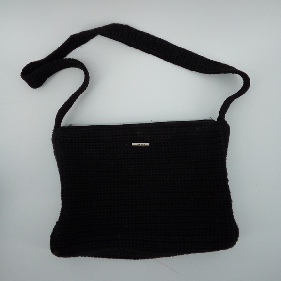 The SAK Black Knit Leather Trio Bundle Small Medium Shoulder Bags Bag Casual - Picture 4 of 16